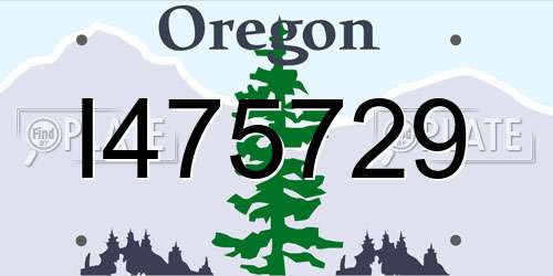 I475729 Oregon License Plate
