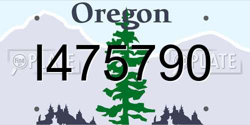 I475790 Oregon License Plate