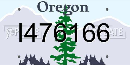 I476166 Oregon License Plate