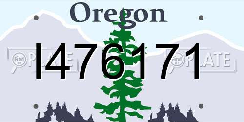 I476171 Oregon License Plate