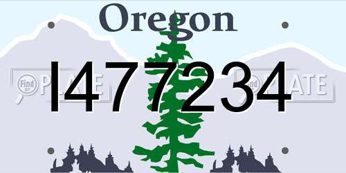 I477234 Oregon License Plate