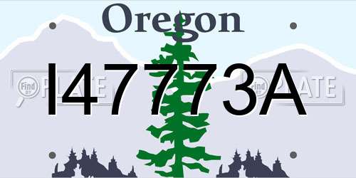 I47773A Oregon License Plate