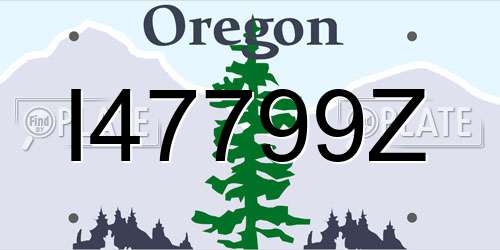 I47799Z Oregon License Plate