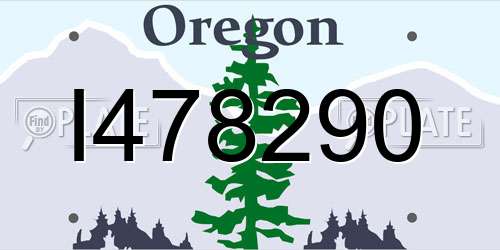 I478290 Oregon License Plate