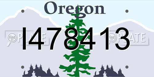 I478413 Oregon License Plate
