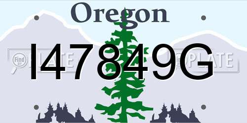 I47849G Oregon License Plate