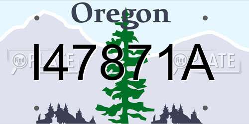 I47871A Oregon License Plate