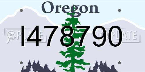 I478790 Oregon License Plate