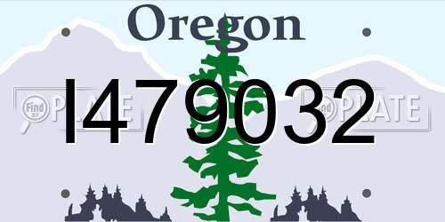 I479032 Oregon License Plate