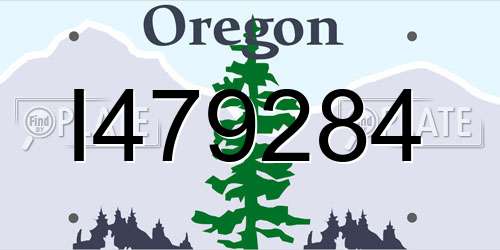 I479284 Oregon License Plate