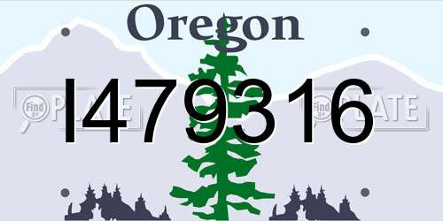 I479316 Oregon License Plate