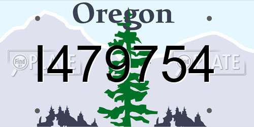 I479754 Oregon License Plate