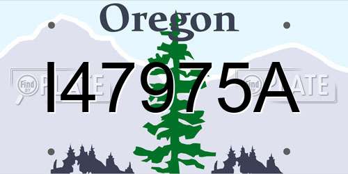 I47975A Oregon License Plate