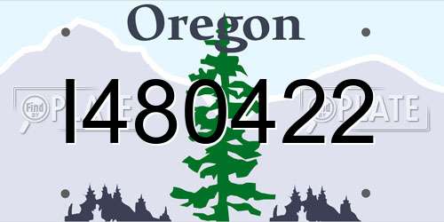 I480422 Oregon License Plate