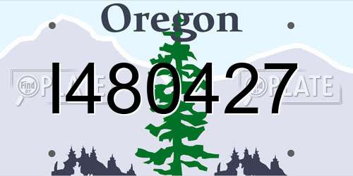 I480427 Oregon License Plate