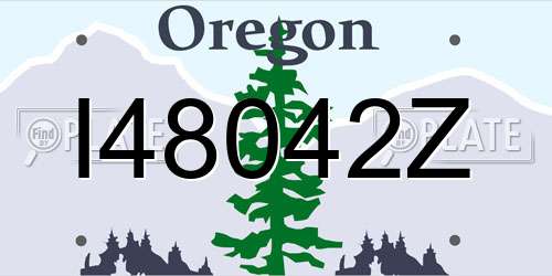 I48042Z Oregon License Plate