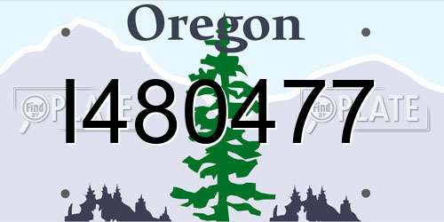 I480477 Oregon License Plate
