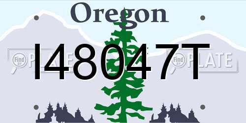 I48047T Oregon License Plate
