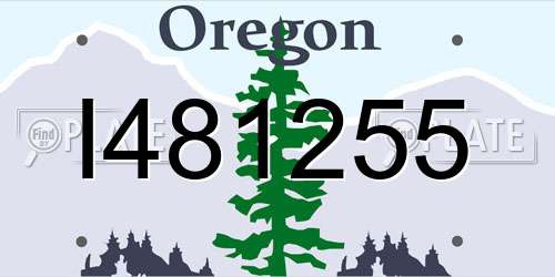 I481255 Oregon License Plate