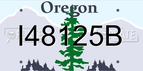 I48125B Oregon License Plate
