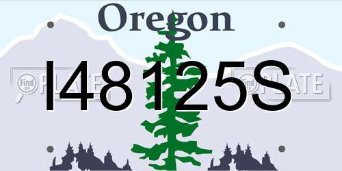 I48125S Oregon License Plate
