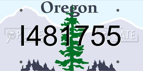 I481755 Oregon License Plate
