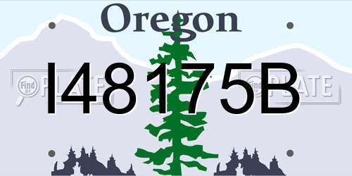 I48175B Oregon License Plate