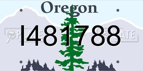 I481788 Oregon License Plate