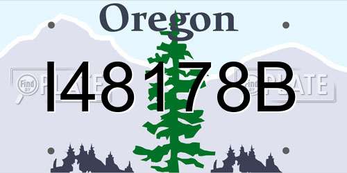 I48178B Oregon License Plate