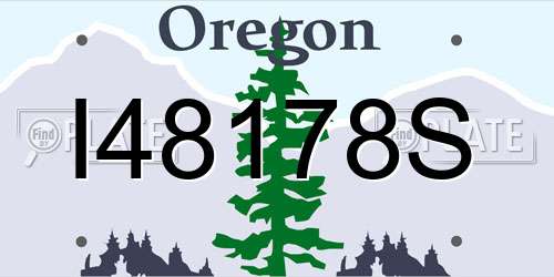 I48178S Oregon License Plate