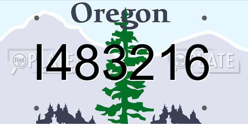 I483216 Oregon License Plate