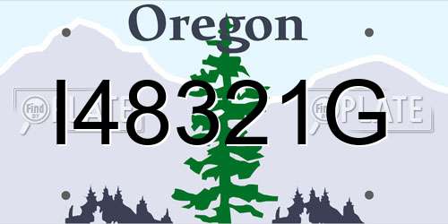 I48321G Oregon License Plate