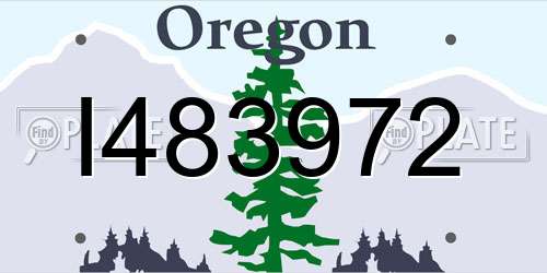 I483972 Oregon License Plate