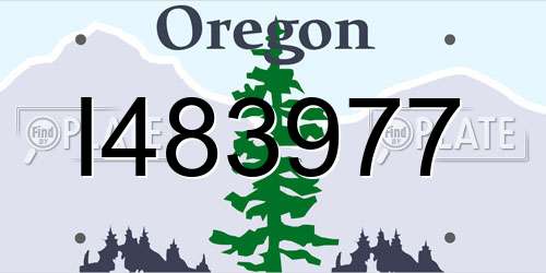 I483977 Oregon License Plate
