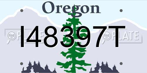 I48397T Oregon License Plate