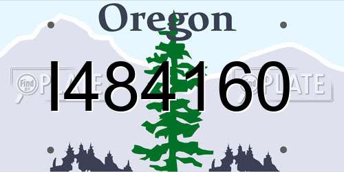 I484160 Oregon License Plate