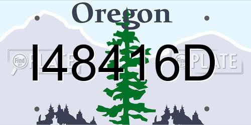I48416D Oregon License Plate