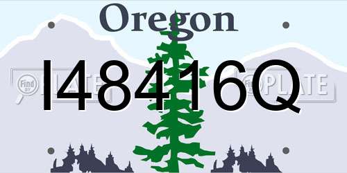 I48416Q Oregon License Plate