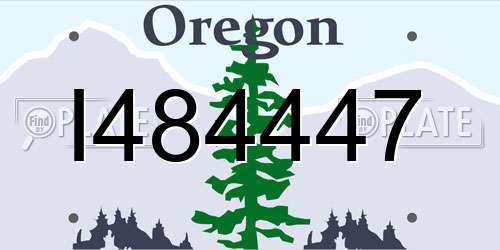 I484447 Oregon License Plate