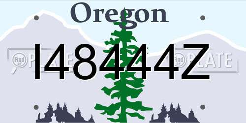 I48444Z Oregon License Plate