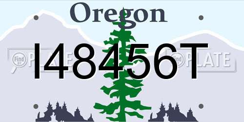 I48456T Oregon License Plate
