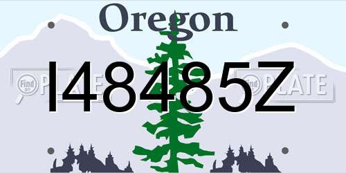 I48485Z Oregon License Plate