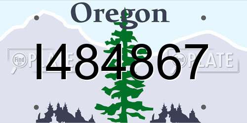 I484867 Oregon License Plate