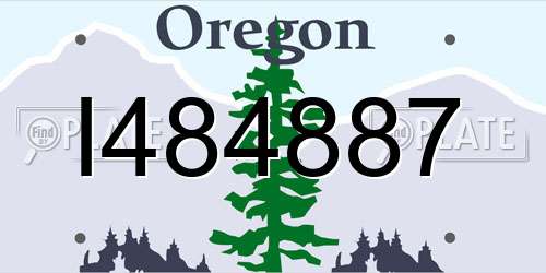 I484887 Oregon License Plate