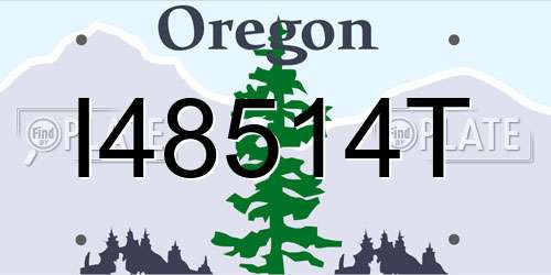 I48514T Oregon License Plate