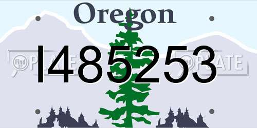 I485253 Oregon License Plate