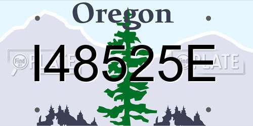 I48525E Oregon License Plate