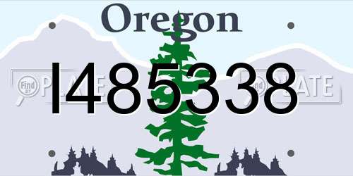 I485338 Oregon License Plate