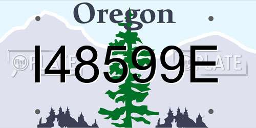 I48599E Oregon License Plate