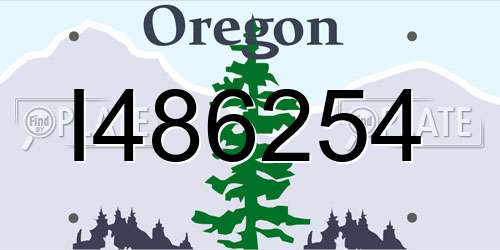 I486254 Oregon License Plate